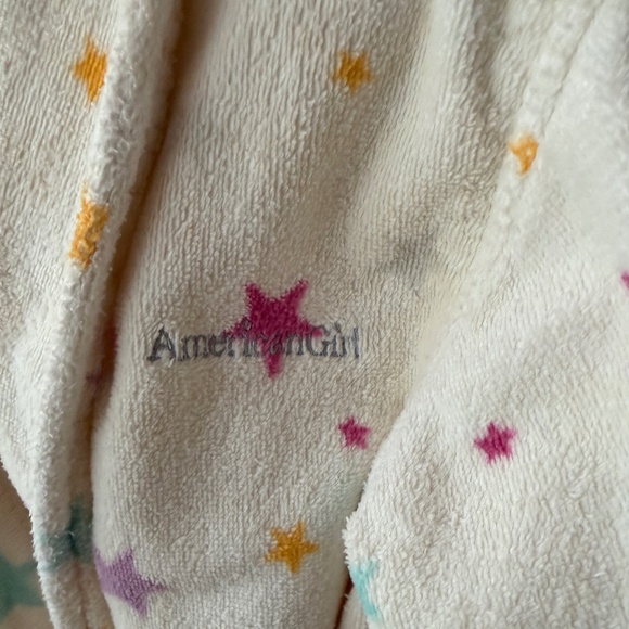 American Girl Bathrobe Terry Cloth Robe Girls Size Small - Picture 2 of 11